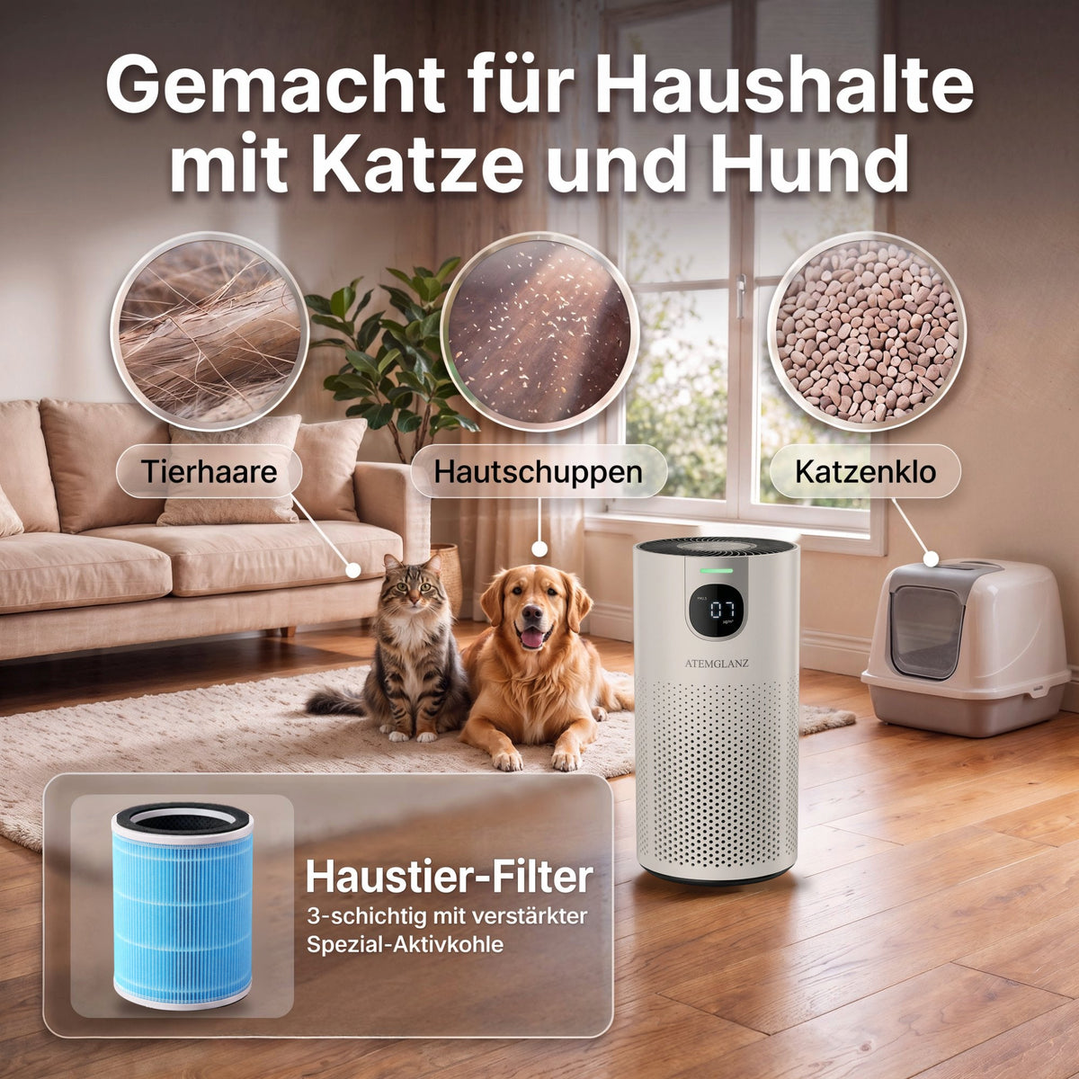 Gemacht für Haushalte mit Katze und Hund