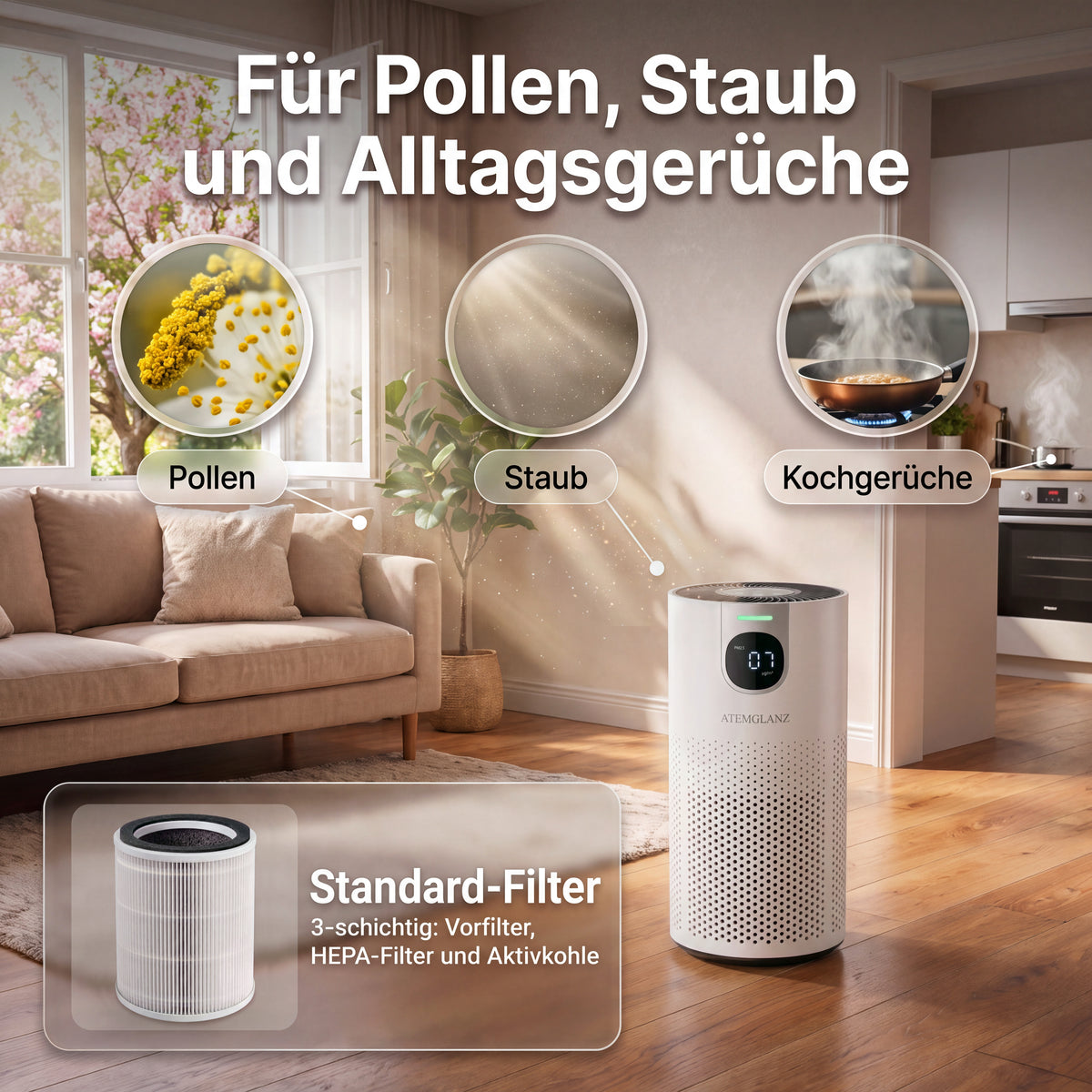 Gegen Pollen, Staub und Alltagsgerüche