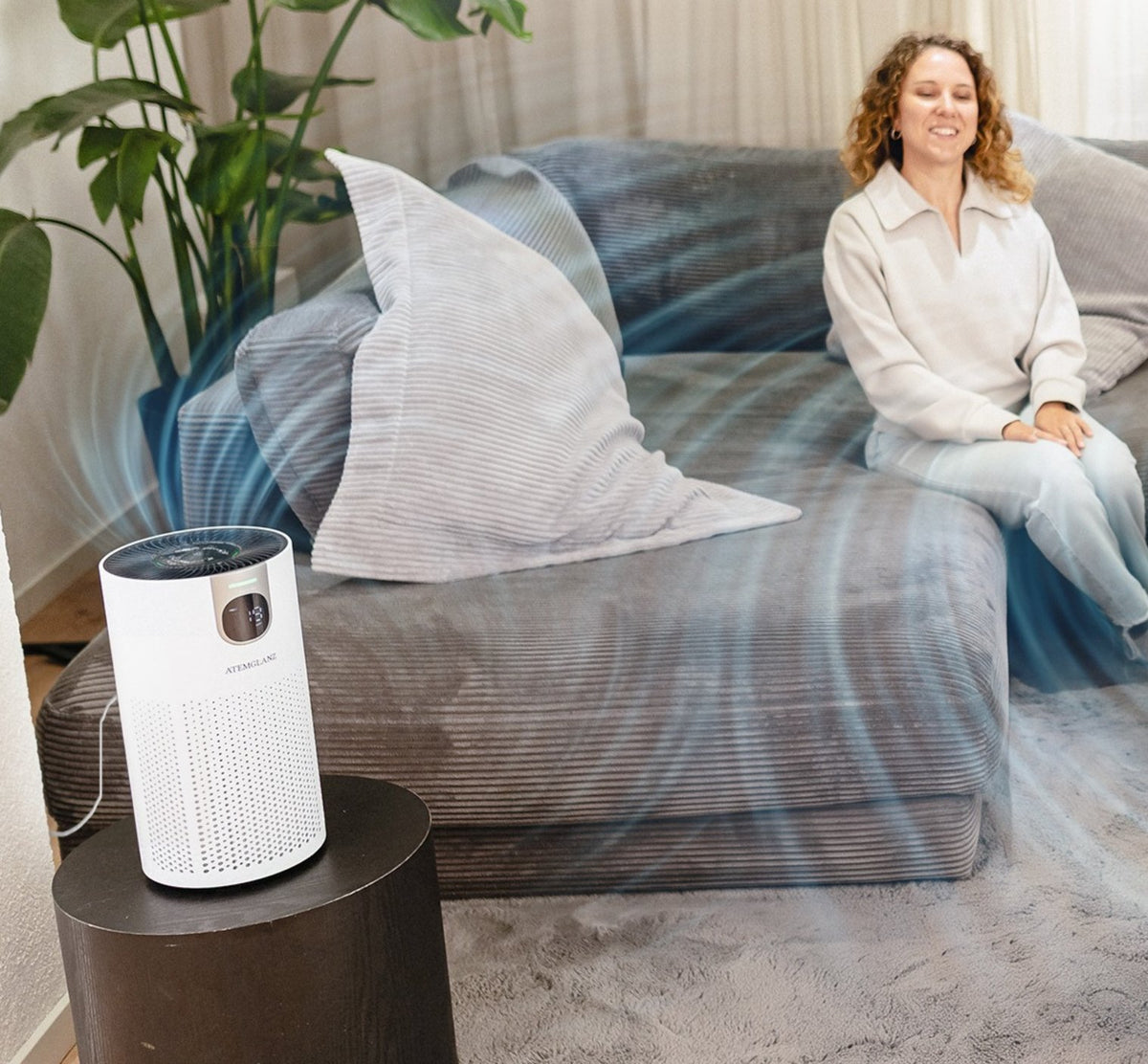 Atemglanz Pura im Wohnzimmer